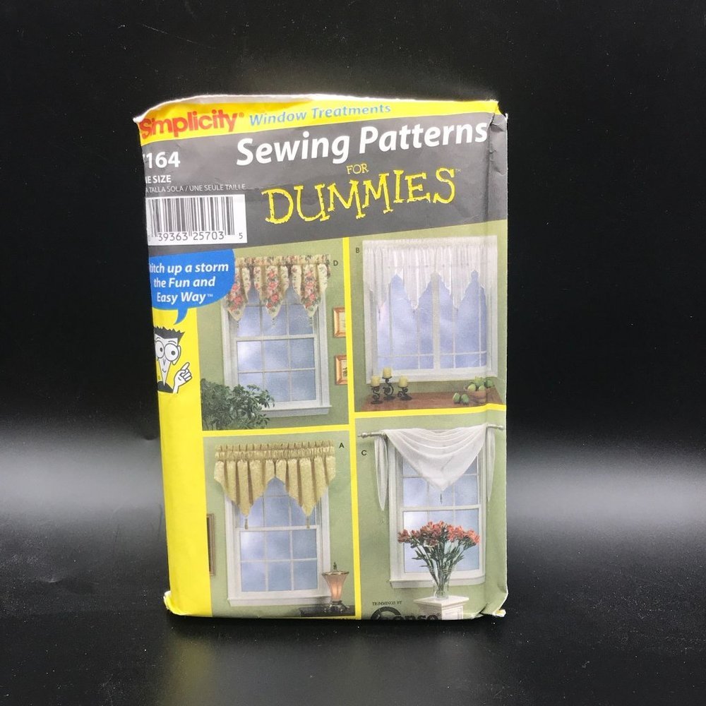 Vintage Sewing PATTERN Simplicity 7164, Patterns for Dummies 2002, One Size